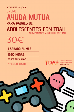 Taller para padres de adolescentes. Acompañando a mi hijo con TDAH