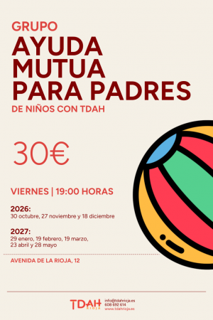 Grupo de ayuda mutua para padres con niños con TDAH 2026