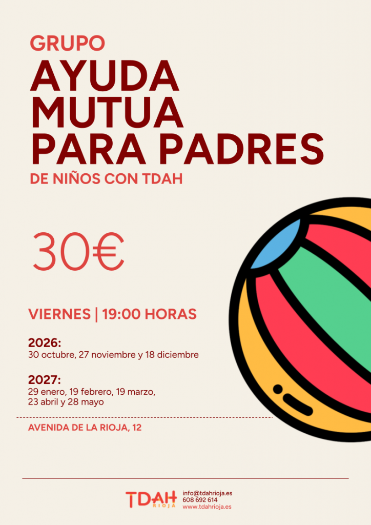 Grupo de ayuda mutua para padres con niños con TDAH 2026