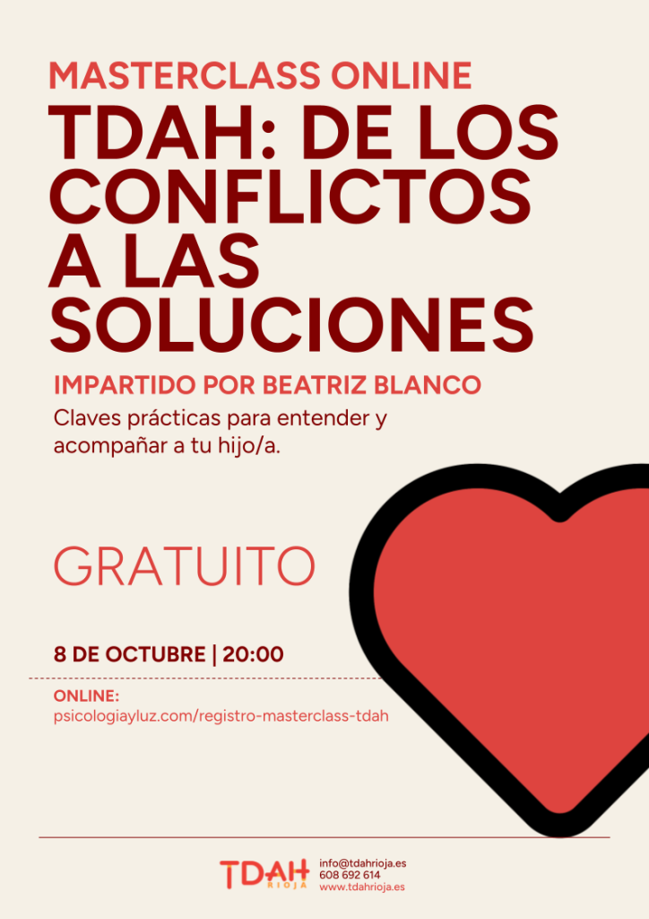 Masterclass TDAH: de los conflictos a las soluciones